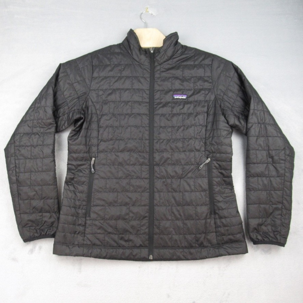 Patagonia Nano Puff Jacket Womens XL Black Quilted Primaloft 84217